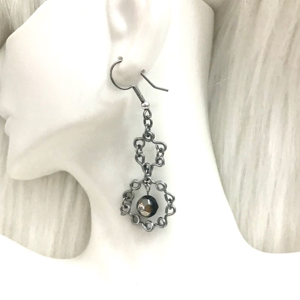 Beaded wired earrings 